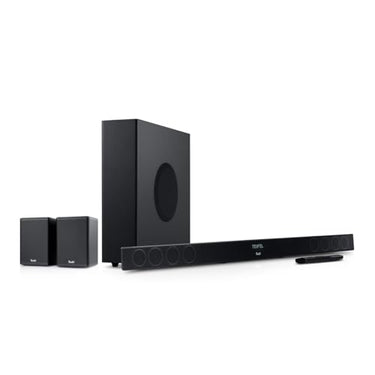 Teufel CINEBAR 11 Surround 4.1 Set - Soundbar Sound System mit Kabellose Rear-Speaker, Dolby Audio, Platzsparender T6 Subwoofer, Bluetooth aptX, HDMI CEC, 4K-Pass-Through - weiß im Sale